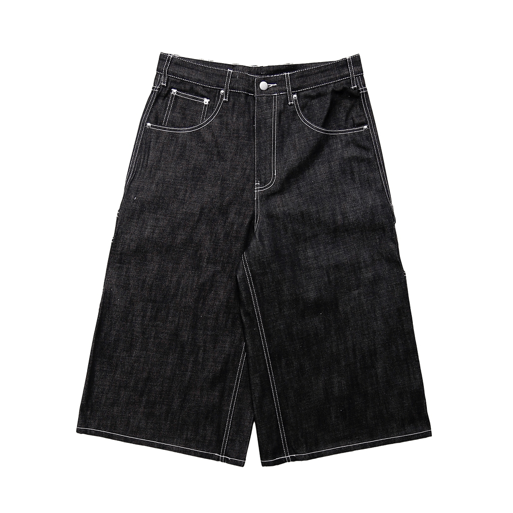 "Black Japanese Denim" BigTag Utility Skate Shorts