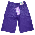 "Purple Reign" Leather Waxed BigTag Shorts
