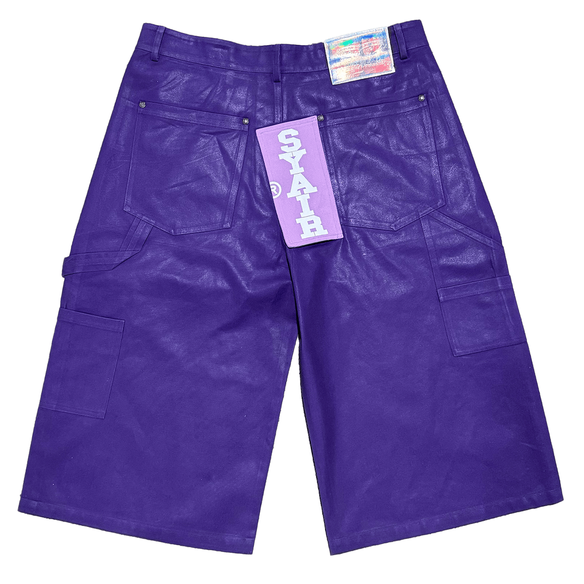 "Purple Reign" Leather Waxed BigTag Shorts